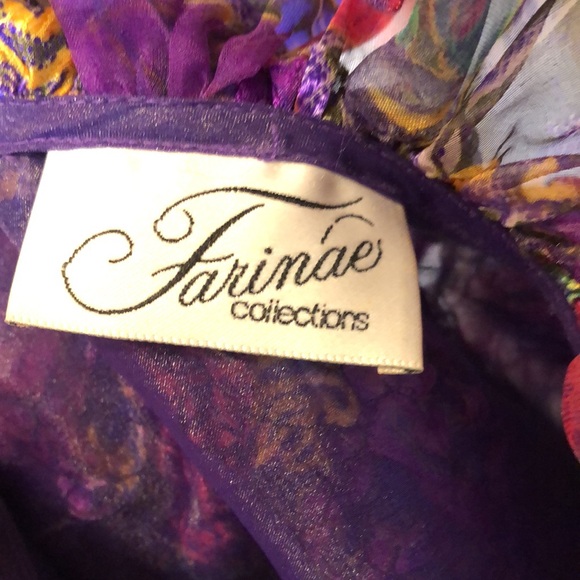Farinae Collections 2pc Purple Multicolor Chic Textured Jacket 10* - Picture 15 of 17